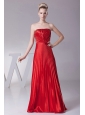 Red Pleat Over Skirt For Custom Made Prom Dress