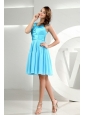 Baby Blue Chiffon 2013 Discount Dama Dress
