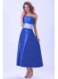 Blue Ankle-length Steapless For Cheap Dama Dress