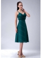 Dark Green Straps Ruch Cheap Dama Dress On Sale