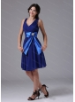 Discount Peacock Blue For 2013 Dama Dresses for Quinceanera With Sash