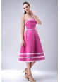 Hot Pink A-line / Princess Strapless 2013 Dama Dress On Sale