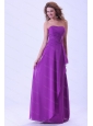 Purple Strapless Beading For Dama Dress On Sale