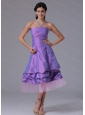 Short Lavender A-line Strapless Dama Dresses 2013 On Sale