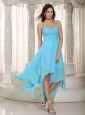 Discount Baby Blue Straps Ruch Dama Dresses for 2013