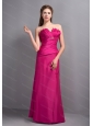 Hot Pink Beading Taffeta For 2013 Discount Dama Dress