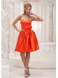 Orange Red Bowknot 2013 Dama Dress On Sale