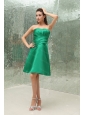 Strapless A-Line Taffeta Green Dama Dresses 2013