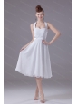 White Halter Empire Chiffon 2013 Dama Dresses On Sale