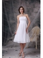 White Strapless Chiffon Ruch 2013 Dama Dresses On Sale