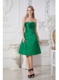 2013 Ruch Green A-line Sweetheart Satin Dama Dress