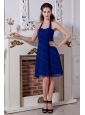 Bow Halter Mini-length 2013 simple Dama Dress