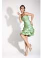 Apple Green Sweetheart  Prom Dress with Beading and Ruchin