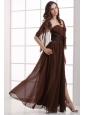 Sweetheart Empire Chiffon Ruche Decorate Prom Dress with Silt