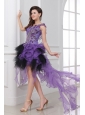 Sexy High-Low Prom Dress with One Shoulder Ruffles