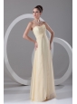 Elegant Empire Sweetheart Floor-length Champagne Ruching Chiffon Prom Dress