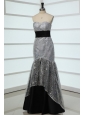 Mermaid Sweetheart Grey Sequins Fitted Prom Dress