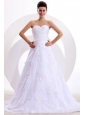 Brand New A-line Sweetheart Appliques and Ruche Wedding Dress