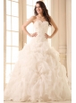 Sweetheart Appliques with Beading Wedding Dress with Organza