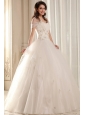 Ball Gown Sweetheart Beading on Flowers Floor-length Wedding Dress