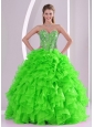 Ball Gown Sweetheart Popular 2013 Quinceanera Dresses with Beading and Ruffles