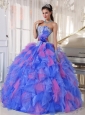 Popular Sweetheart Unique Quinceanera Dresses with Appliques and Ruffles