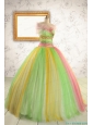 2015 Elegant Sweet 16 Dresses in Multi-color with Beading