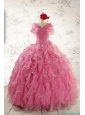 2015 New Style Rose Pink Quinceanera Dresses with  Beading