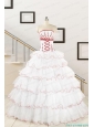 2015 Pretty Appliques Quinceanera Dresses with Strapless