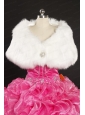 2014 Luxurious Rabbit Fur Party Wraps in White