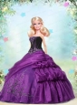 Purple Dress Made To Fit The Quinceanera Doll With Appliques