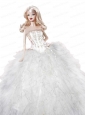 White Dress For Quinceanera Doll With Appliques On Quinceanera Party