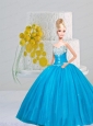 Appliques And Pick-ups Quinceanera Dress For Quinceanera Doll In Baby Blue