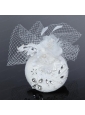 Cute White Tulle and Lace Rhinestone 2014 Hat Hair Ornament