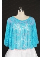 Lace Beading Hot Sale 2014 Wraps for Baby Blue