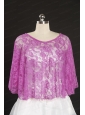 Summer Beading Lace Pink Hot Sale Wraps for 2014