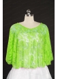 Elegant Spring Green Beading Lace Hot Sale Wraps for 2014