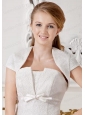 White Short Sleeves Jacket For Formal Occasion