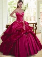 Modern Sweetheart Appliques and Pick-ups Quinceanera Dress in Fuchsia