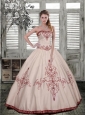 The Most Popular Embroidary Strapless White Quinceanera Dress