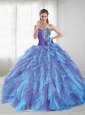 Wonderful Sweetheart Multi-color Sweet Sixteen Dress with Beading and Ruffles