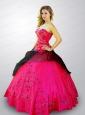 2014 New Arrival Sweetheart Embroidery and Beading Quinceanera Dress in Hot Pink