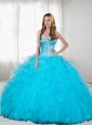 Latest Sweetheart Beading and Ruffles Dresses in Hot Pink for Quinceanera