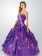 New Arrival One Shoulder Quinceanera Dress with Appliques and Beading