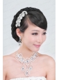 Rhinestone Dignified Necklace And Tiara
