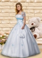 Simple Strapless Satin and Tulle Quinceanera Gowns with Appliques