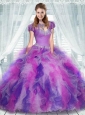 Sweetheart Multi-color Quinceanera Dress with Beading and Ruffles