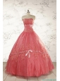 Brand New Appliques Sweet 15 Dresses Watermelon for 2015