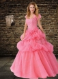 2015 Custom Made Strapless Beading and Sequins Pink Quinceanera Dres
