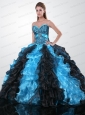 Exclusive Sweetheart Quinceanera Gown with Beading and Ruffles for 2015